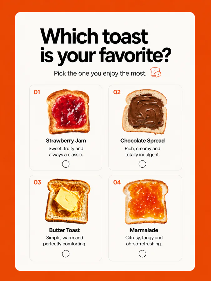 Multiple-choice product preference poll